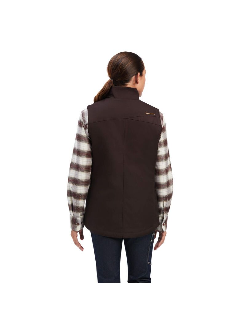 Ariat Rebar DuraCanvas Insulated Vest Mole | QZMACO-236