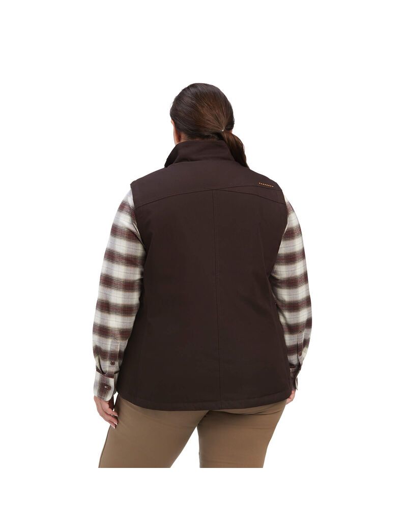 Ariat Rebar DuraCanvas Insulated Vest Mole | QZMACO-236