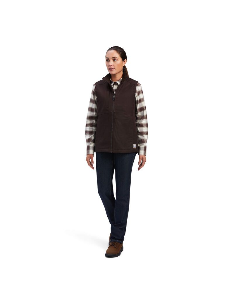 Ariat Rebar DuraCanvas Insulated Vest Mole | QZMACO-236