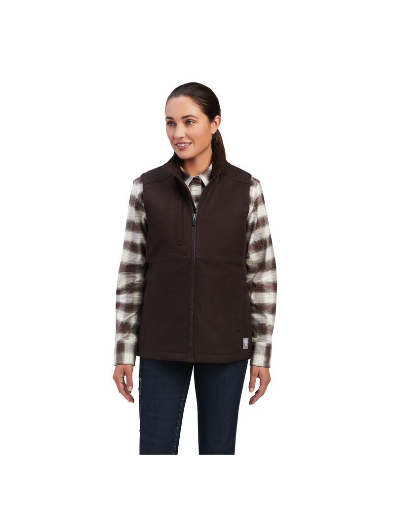 Ariat Rebar DuraCanvas Insulated Vest Mole | QZMACO-236