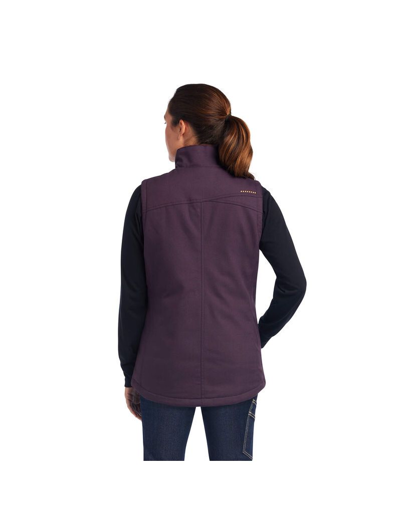 Ariat Rebar DuraCanvas Insulated Vest Plum Perfect | RXEJAM-621