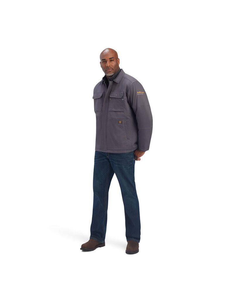 Ariat Rebar DuraCanvas Sherpa-Lined Coat Rebar Grey | VZJRMT-067