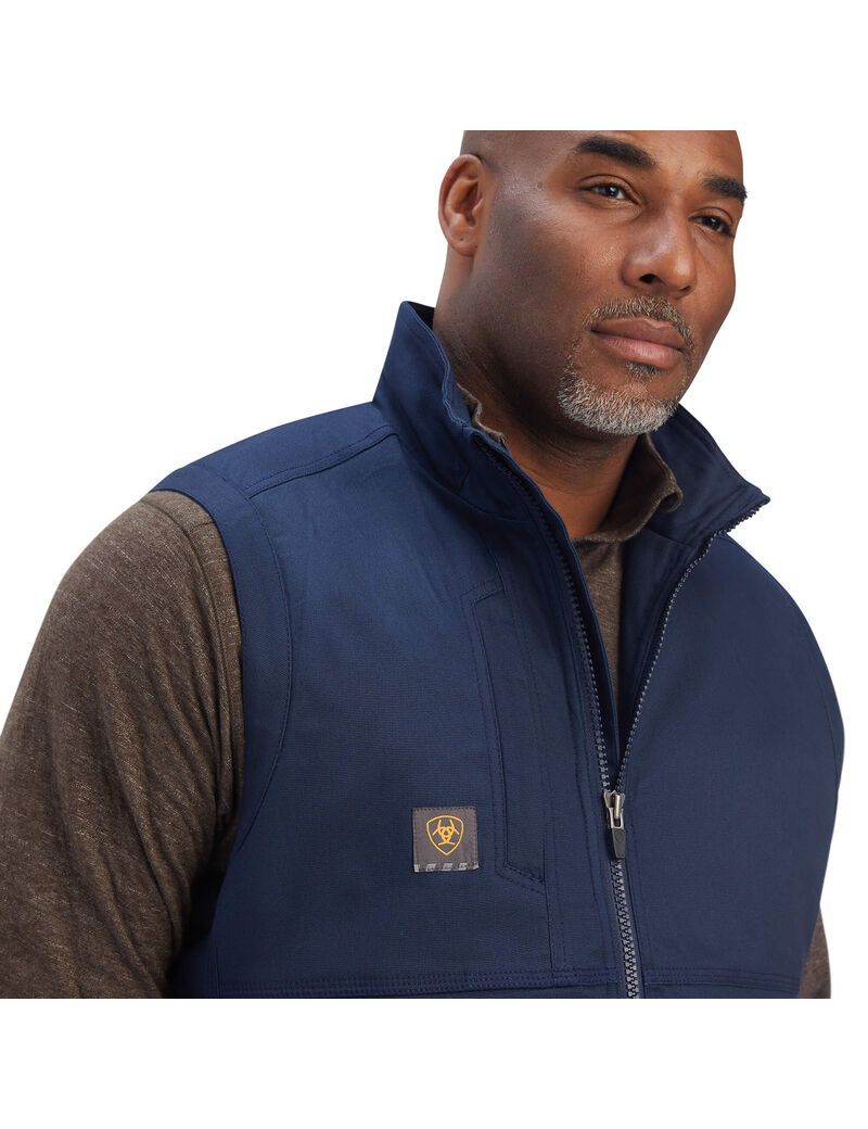 Ariat Rebar DuraCanvas Vest Navy | ATMGQH-297