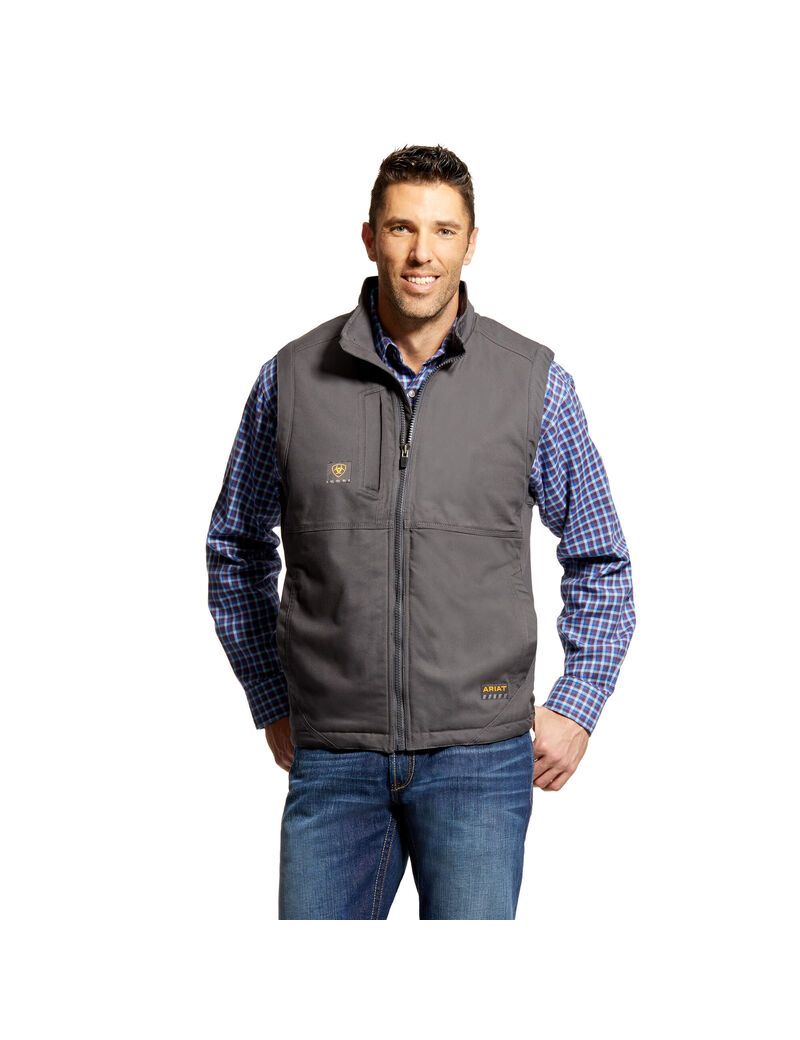 Ariat Rebar DuraCanvas Vest Rebar Gray | YXSGTQ-604