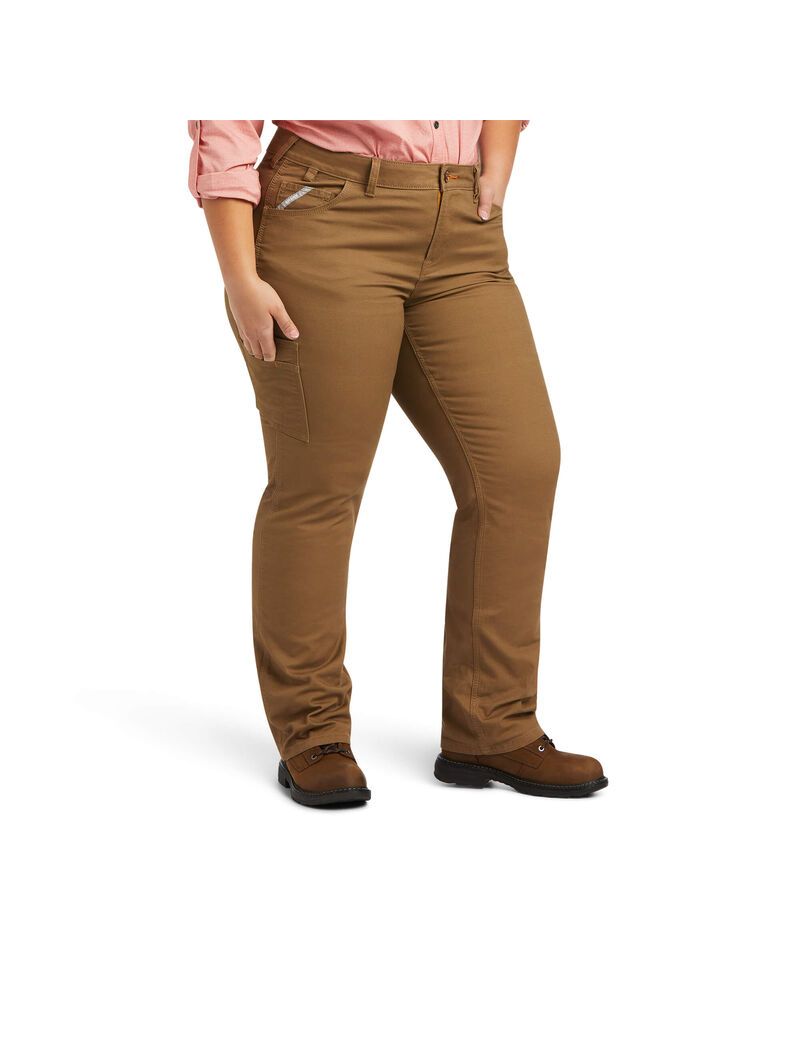 Ariat Rebar DuraStretch Made Tough Straight Leg Pant Field Khaki | MSYZKI-907