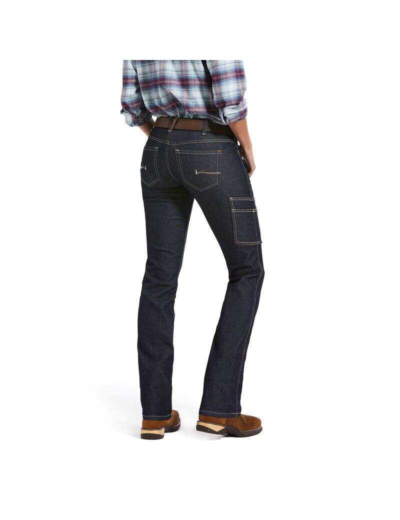 Ariat Rebar DuraStretch Raven Straight Leg Jean Rinse | VCWFGQ-456