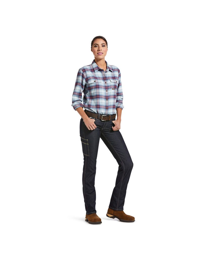 Ariat Rebar DuraStretch Raven Straight Leg Jean Rinse | VCWFGQ-456