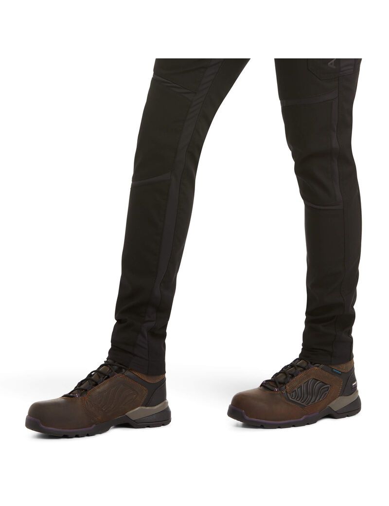 Ariat Rebar DuraStretch Ripstop Cargo Straight Leg Pant Black | DPHOQV-402