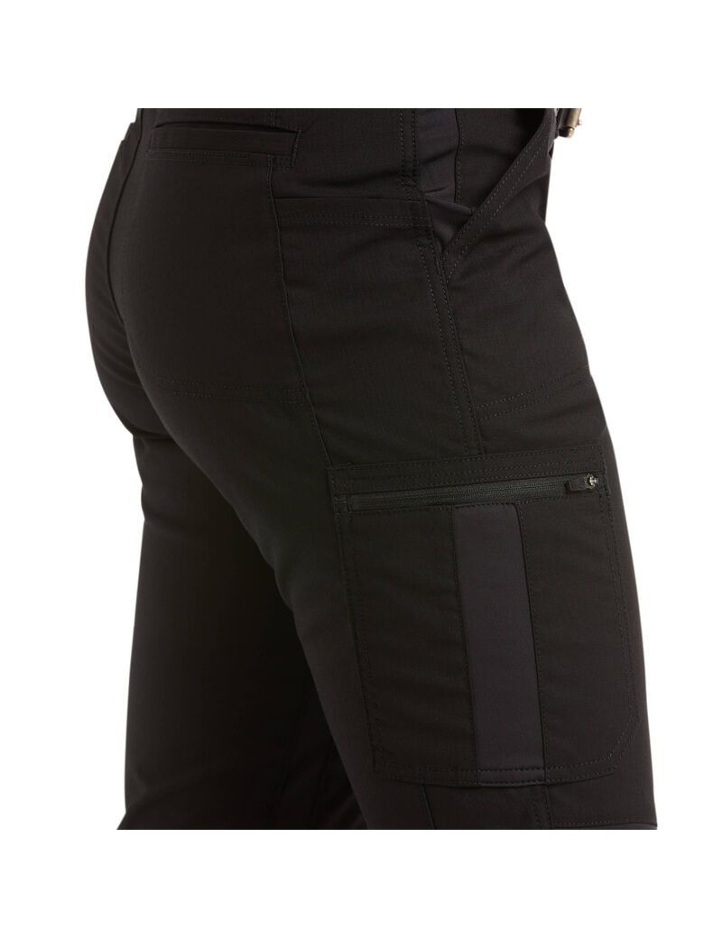 Ariat Rebar DuraStretch Ripstop Cargo Straight Leg Pant Black | DPHOQV-402