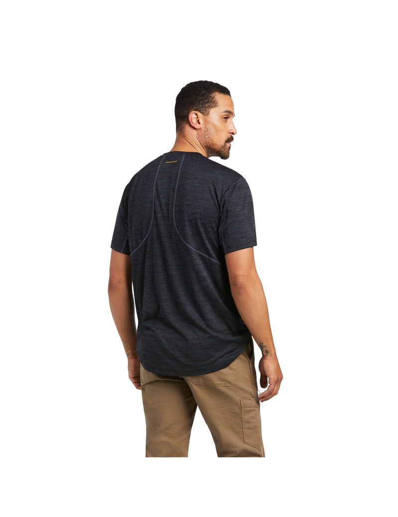 Ariat Rebar Evolution Athletic Fit T-Shirt Black | PTLHWY-309