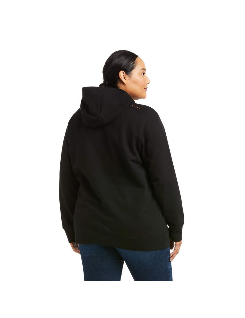 Ariat Rebar Graphic Hoodie Black/Purple | REOVUM-384