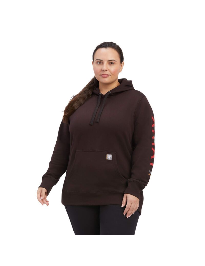 Ariat Rebar Graphic Hoodie Mole/ Baked Apple | XJNQZI-135