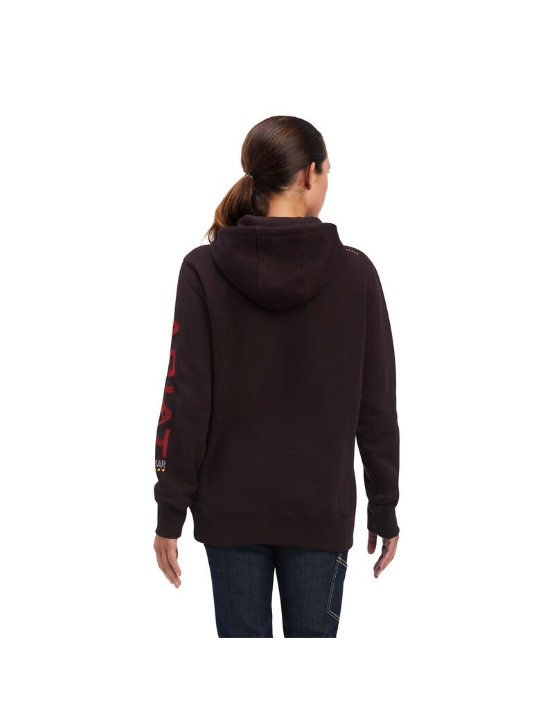 Ariat Rebar Graphic Hoodie Mole/ Baked Apple | XJNQZI-135