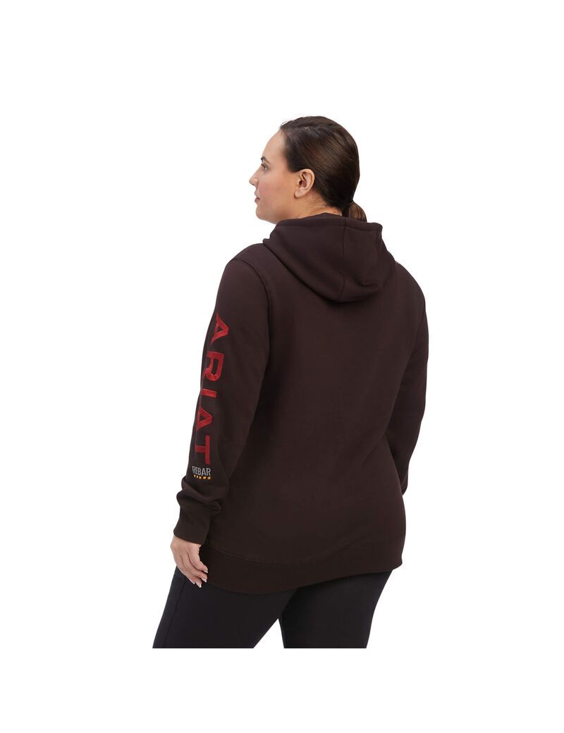 Ariat Rebar Graphic Hoodie Mole/ Baked Apple | XJNQZI-135