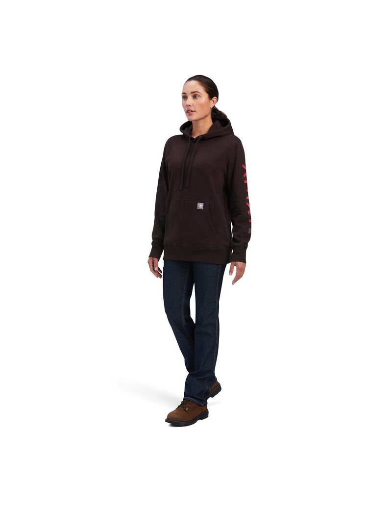 Ariat Rebar Graphic Hoodie Mole/ Baked Apple | XJNQZI-135