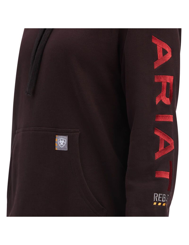 Ariat Rebar Graphic Hoodie Mole/ Baked Apple | XJNQZI-135