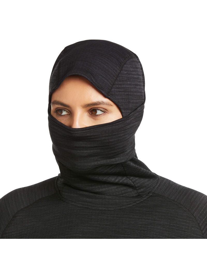 Ariat Rebar Gridwork Balaclava Baselayer Black | CREJQK-309