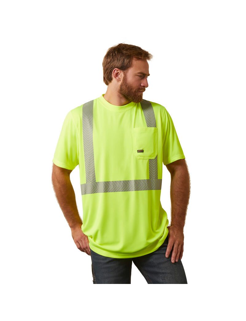 Ariat Rebar Hi-Vis ANSI T-Shirt Hi-vis Yellow | WIGSUM-217