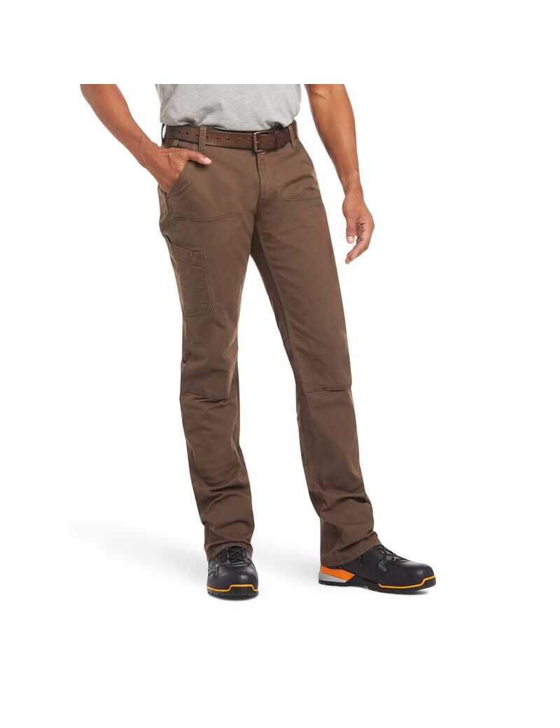 Ariat Rebar M4 Low Rise DuraStretch Made Tough Double Front Stackable Straight Leg Pant Wren | WBPVDR-519