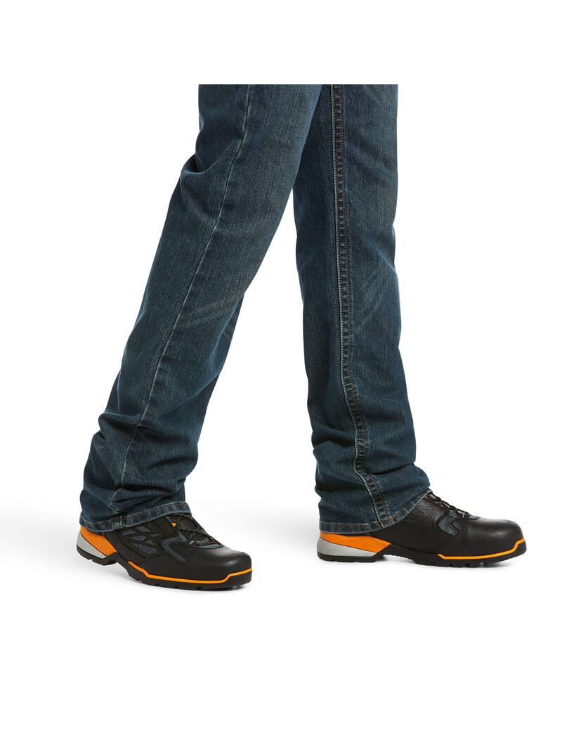 Ariat Rebar M5 Straight DuraStretch Edge Stackable Straight Leg Jean Ironside | JQGLZW-978