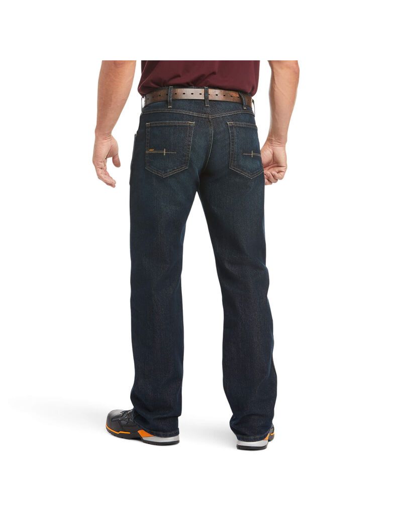 Ariat Rebar M5 Straight DuraStretch Edge Stackable Straight Leg Jean Blackstone | RUCMIL-328