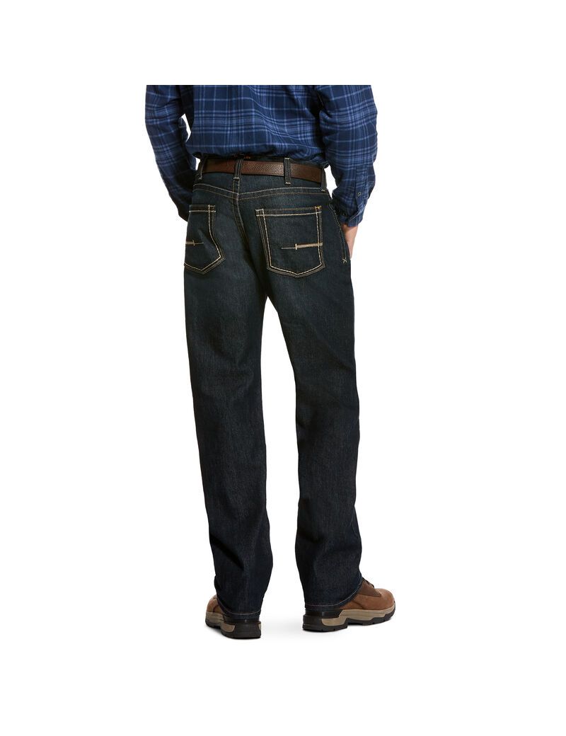 Ariat Rebar M5 Straight DuraStretch Edge Stackable Straight Leg Jean Cobalt | UQVBEG-309