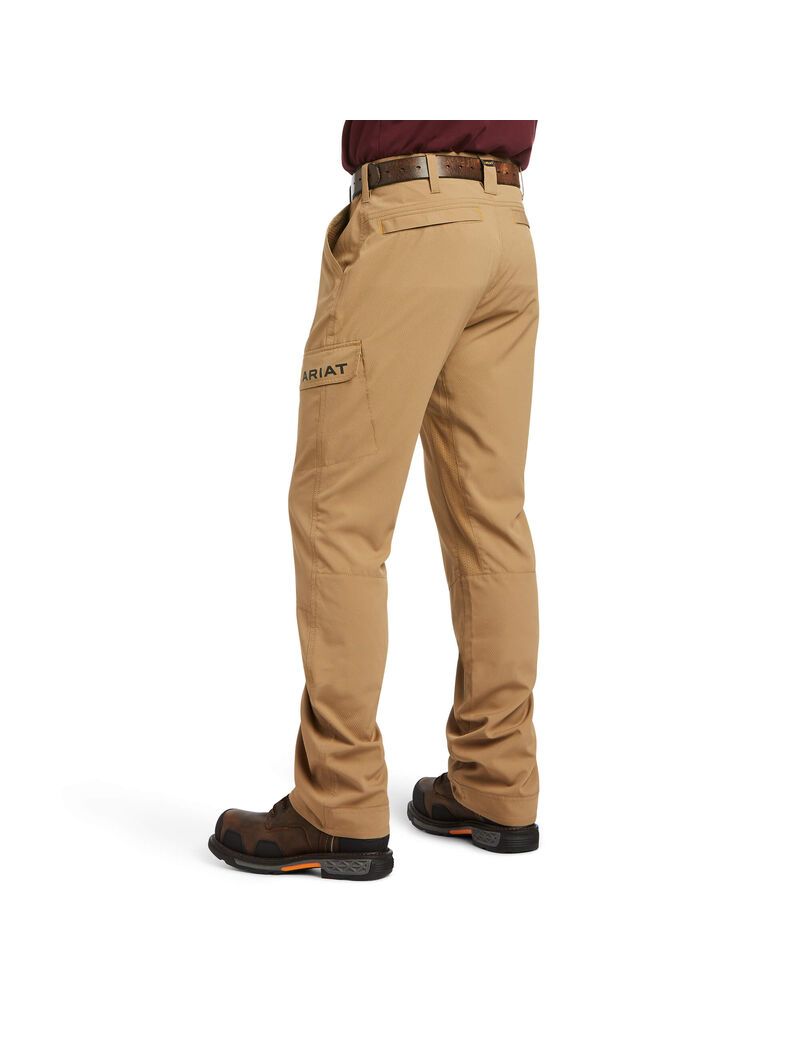 Ariat Rebar M5 Straight Work Flow Ultralight Straight Leg Pant Field Khaki | CJRZOP-964