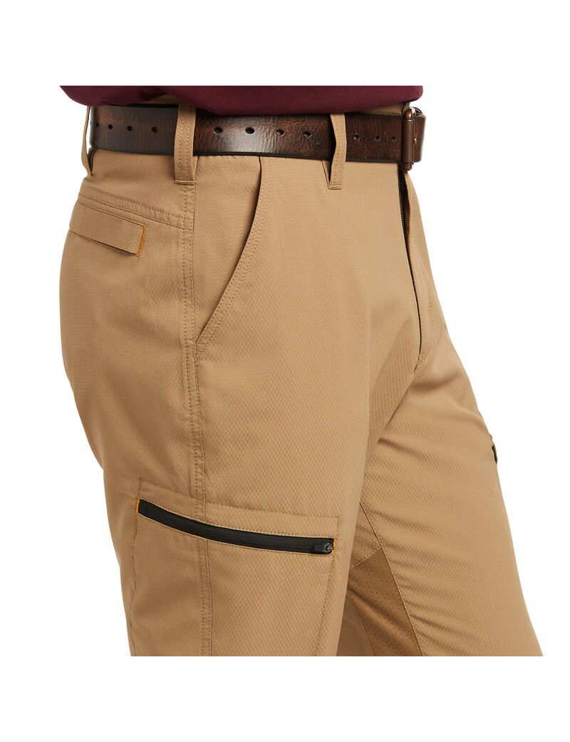 Ariat Rebar M5 Straight Work Flow Ultralight Straight Leg Pant Field Khaki | CJRZOP-964