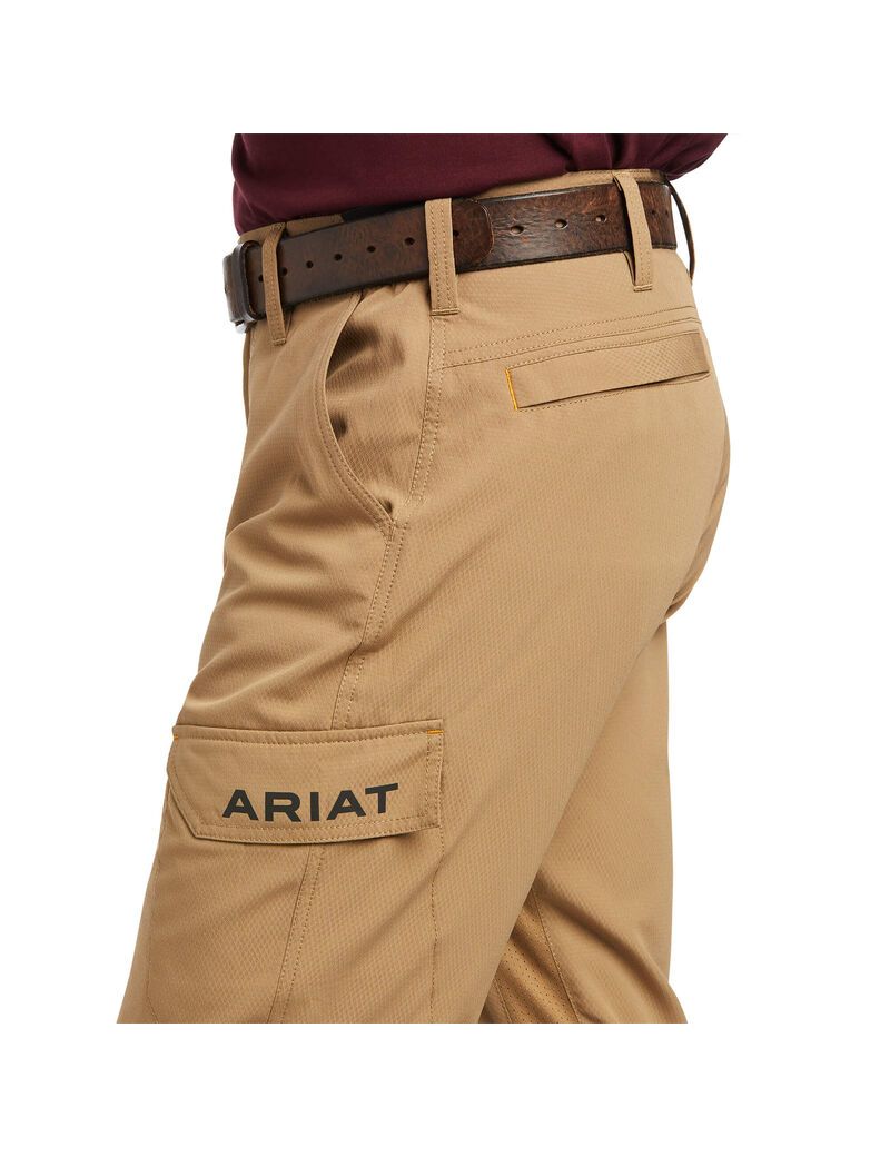 Ariat Rebar M5 Straight Work Flow Ultralight Straight Leg Pant Field Khaki | CJRZOP-964