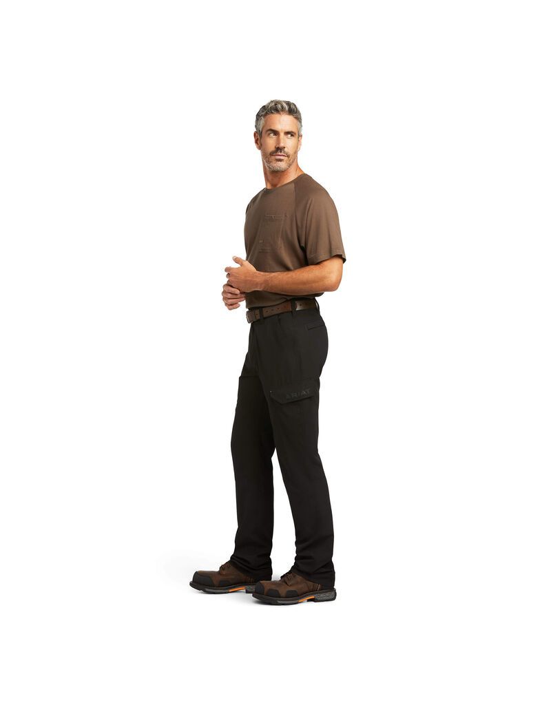 Ariat Rebar M5 Straight Work Flow Ultralight Straight Leg Pant Black | VHCOJD-943