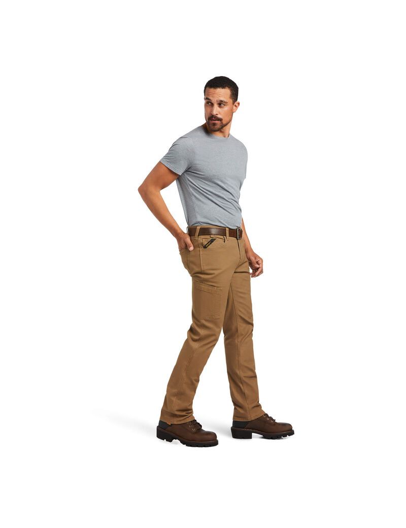 Ariat Rebar M7 DuraStretch Made Tough Straight Pant Field Khaki | UMFSRO-428