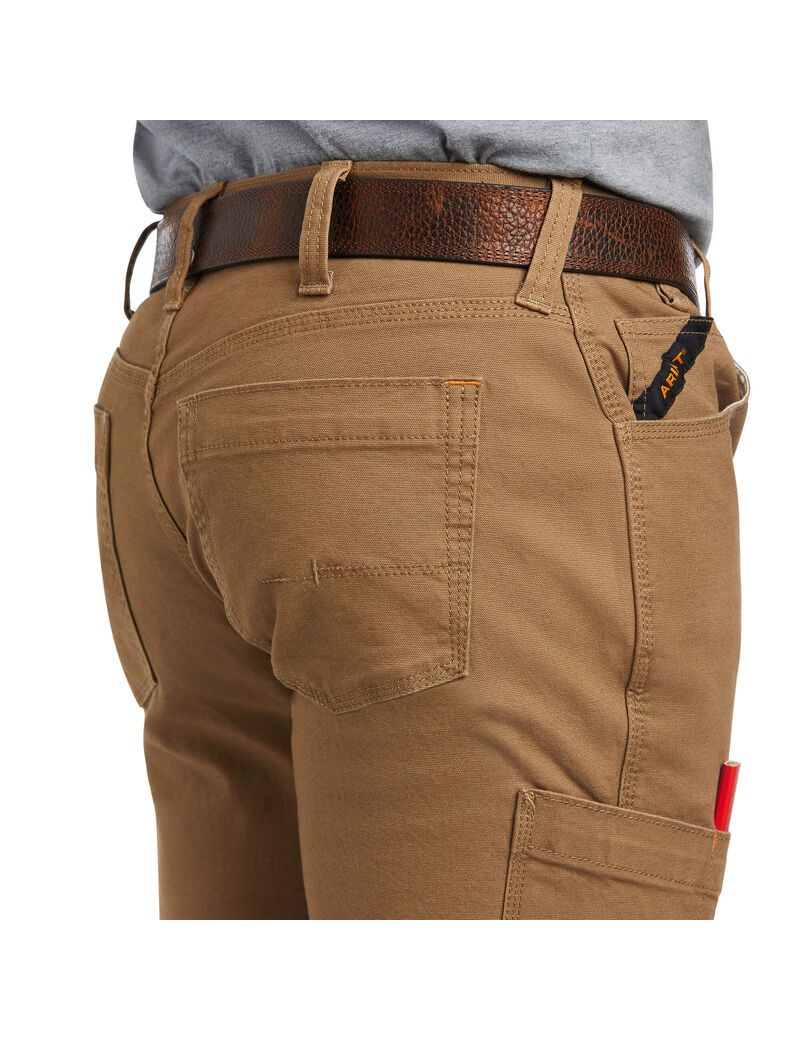 Ariat Rebar M7 DuraStretch Made Tough Straight Pant Field Khaki | UMFSRO-428