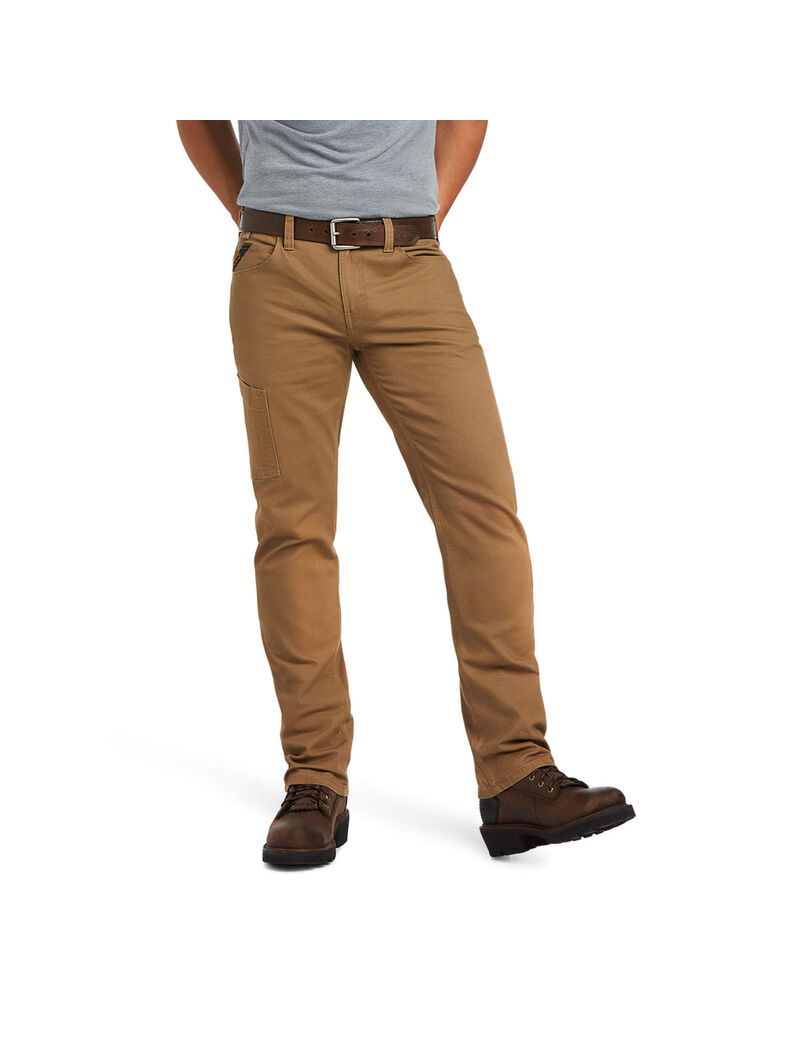 Ariat Rebar M7 DuraStretch Made Tough Straight Pant Field Khaki | UMFSRO-428