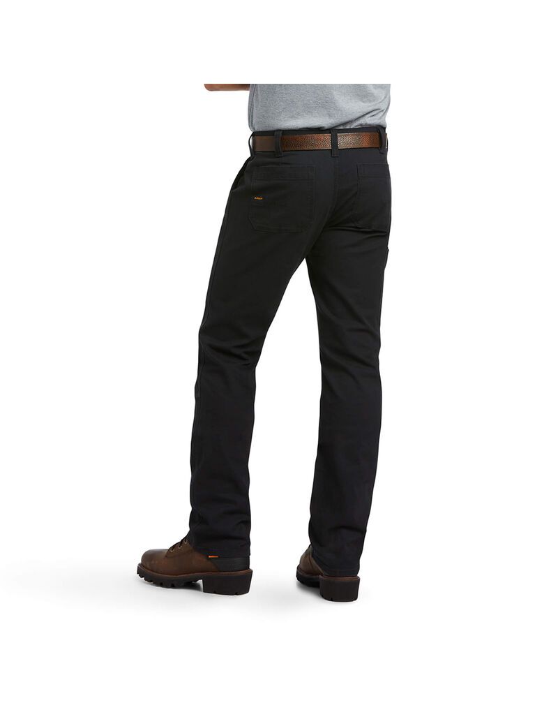 Ariat Rebar M7 Slim DuraStretch Made Tough Double Front Straight Pant Black | EQXHYU-260