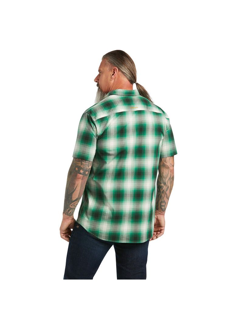 Ariat Rebar Made Tough DuraStretch Work Shirt Amazon Plaid | VIDLBT-903