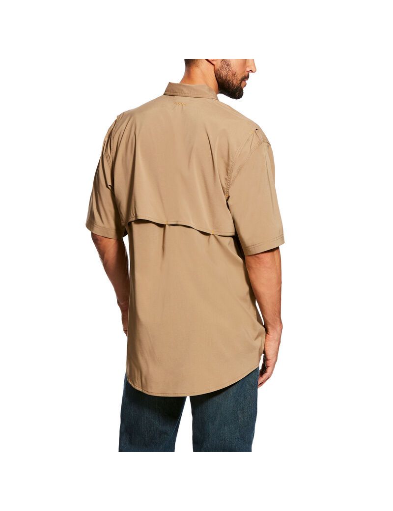 Ariat Rebar Made Tough VentTEK DuraStretch Work Shirt Khaki | YTLOMD-861