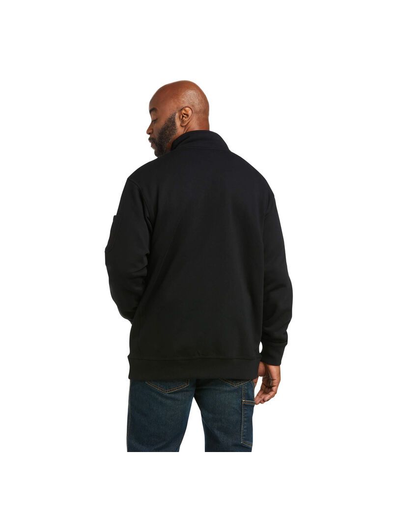 Ariat Rebar Overtime Fleece Sweater Black | YOMKWX-928