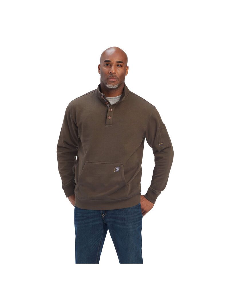 Ariat Rebar Overtime Fleece Sweater Wren | DOXAJP-954