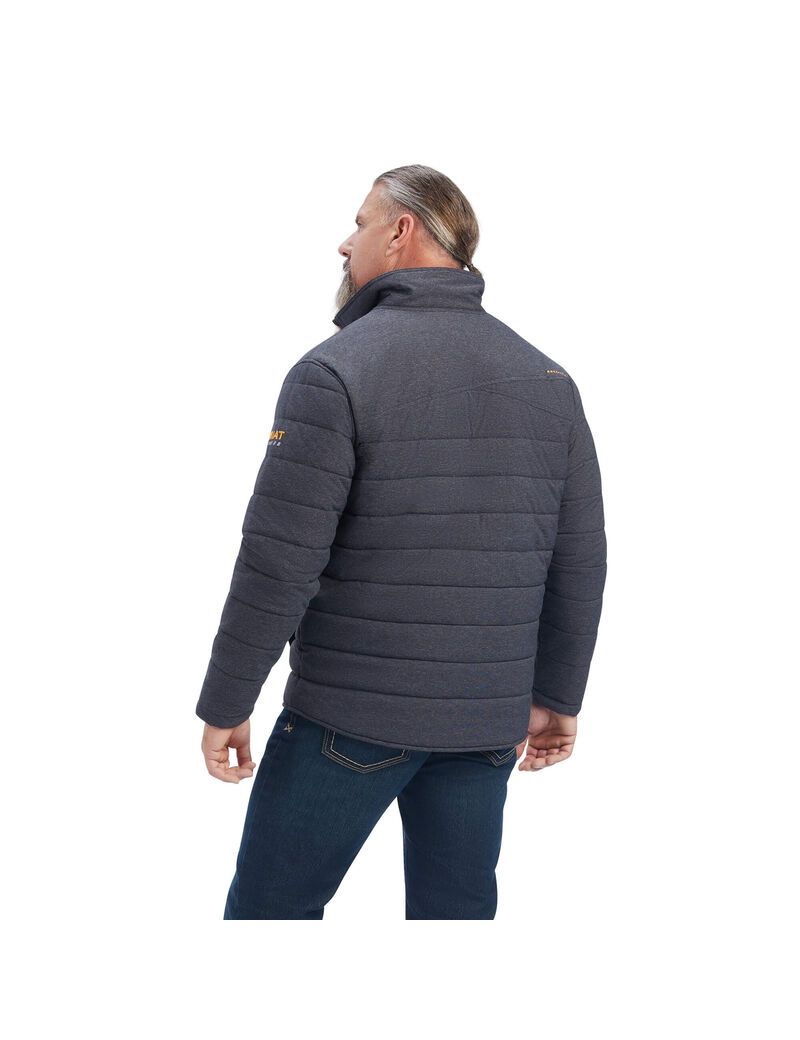 Ariat Rebar Valiant Stretch Canvas Water Resistant Insulated Jacket Charcoal Heather | AYTLFI-432