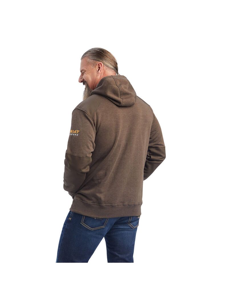 Ariat Rebar Workman DuraCanvas Hoodie Wren Heather | CALKEM-792