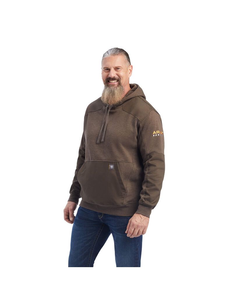 Ariat Rebar Workman DuraCanvas Hoodie Wren Heather | CALKEM-792