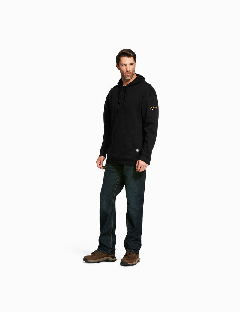 Ariat Rebar Workman Hoodie Black | RQWLGY-142