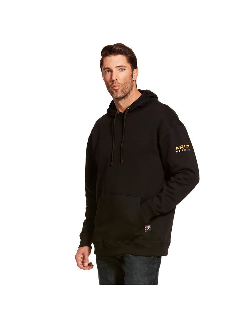 Ariat Rebar Workman Hoodie Black | RQWLGY-142