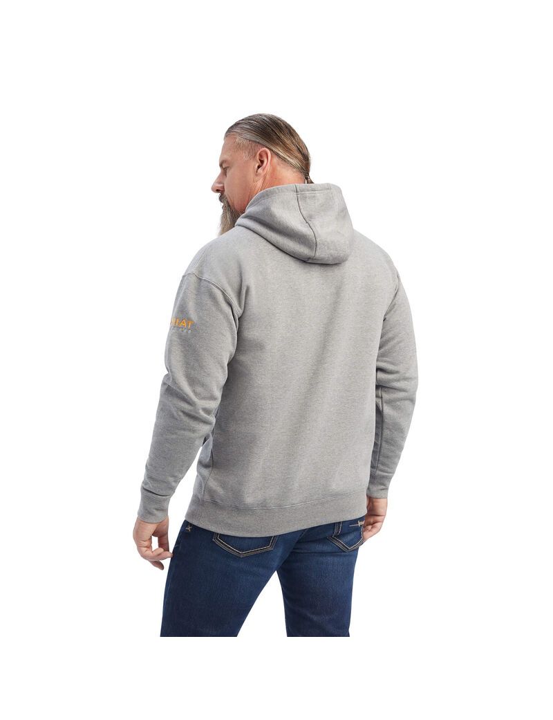 Ariat Rebar Workman Hoodie Heather Grey | SHEIMR-467