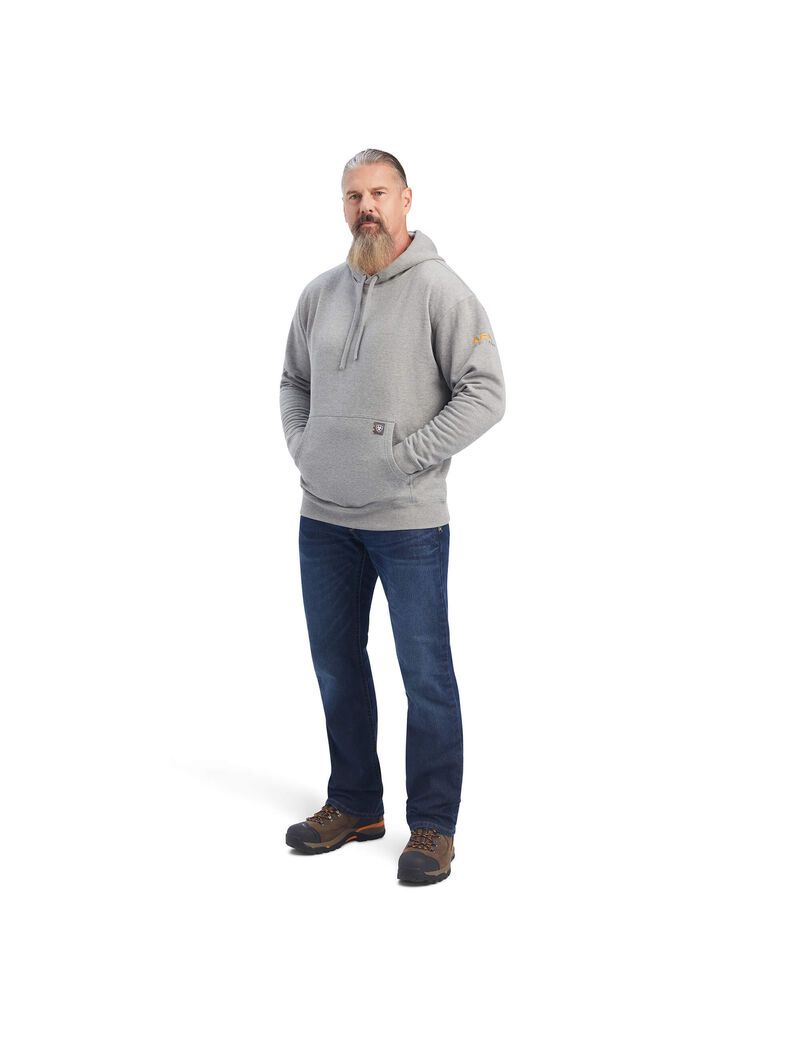 Ariat Rebar Workman Hoodie Heather Grey | SHEIMR-467