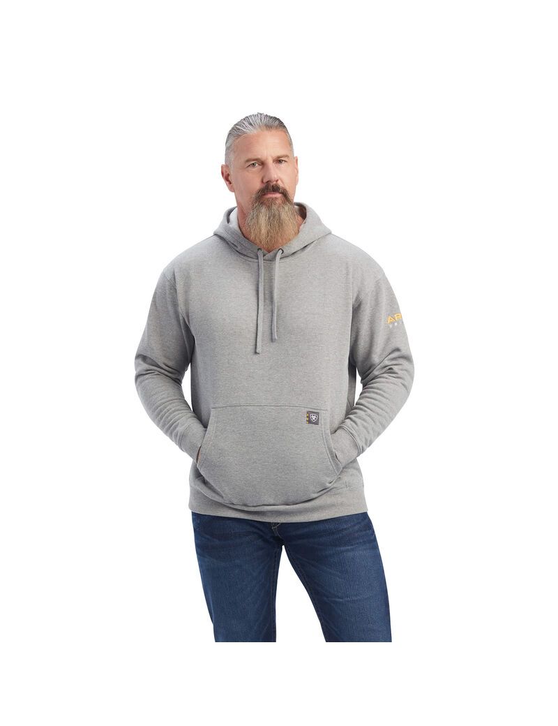 Ariat Rebar Workman Hoodie Heather Grey | SHEIMR-467