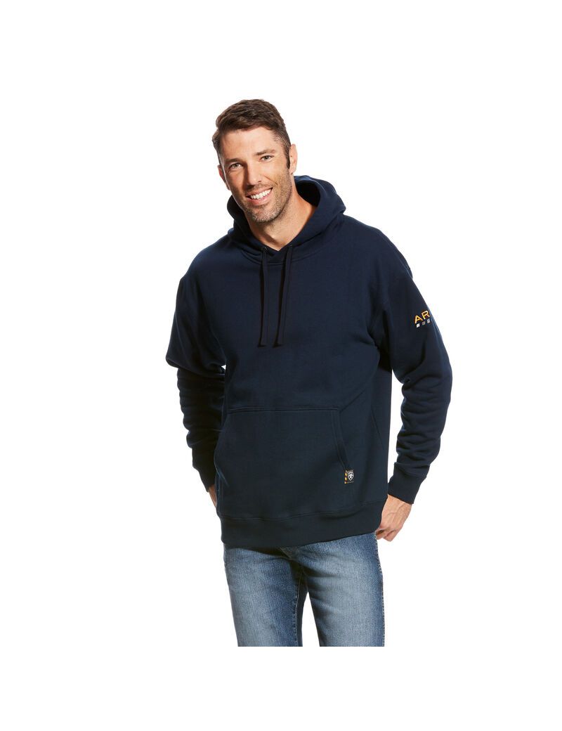 Ariat Rebar Workman Hoodie Navy | GVSAHT-347