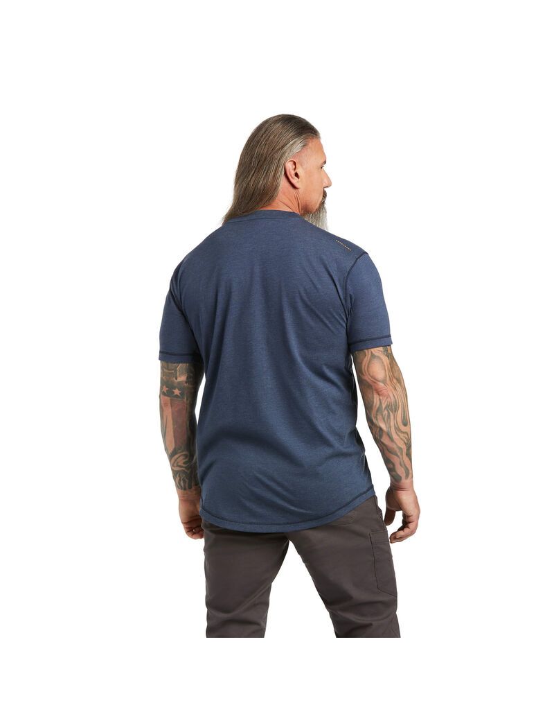 Ariat Rebar Workman T-Shirt Slate Heather | VKMPBE-268