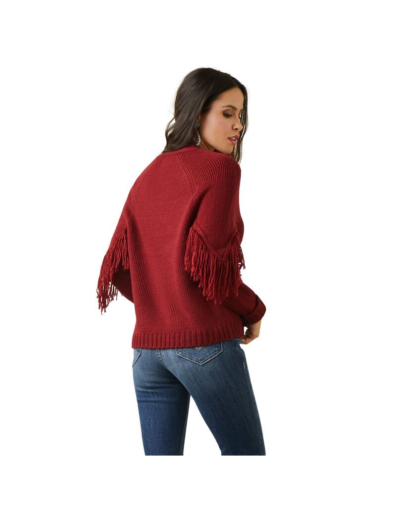 Ariat Red Rock Cardigan Rogue Red | AMGFVU-057