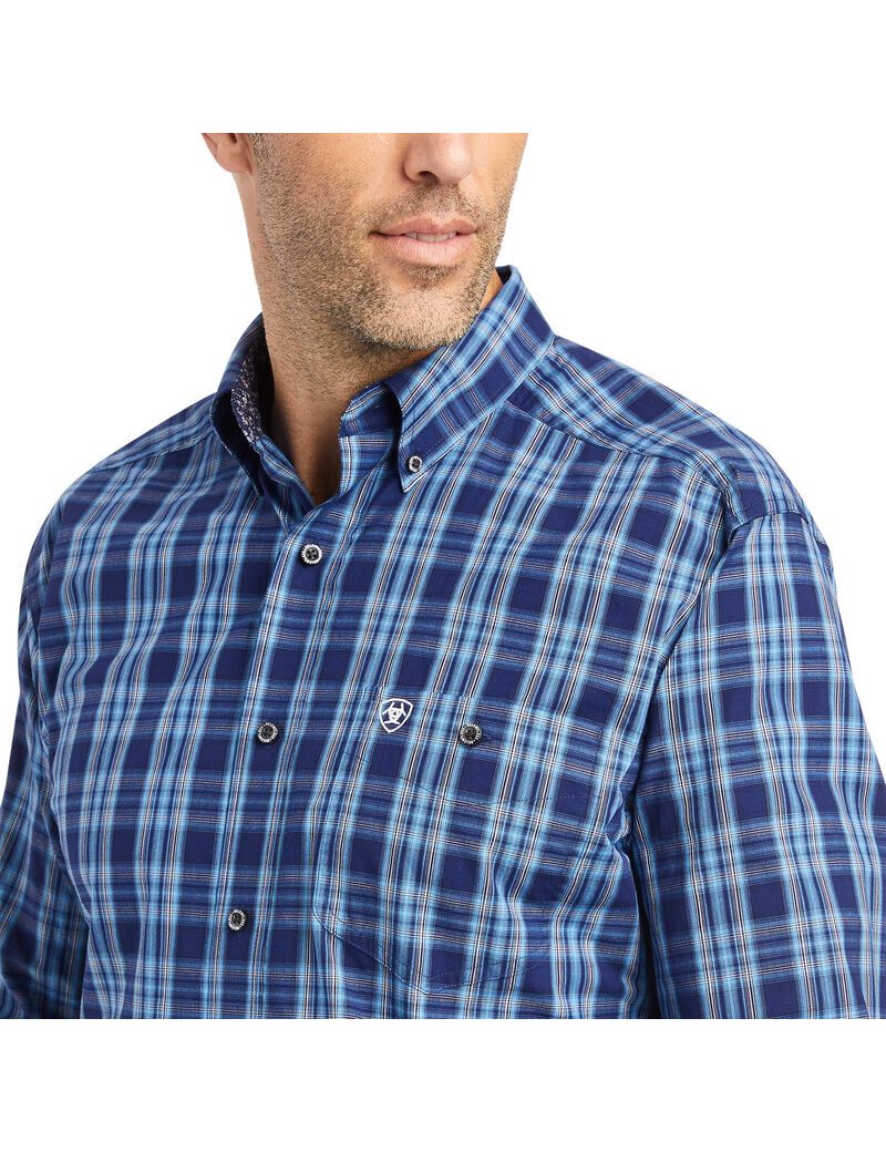 Ariat Relentless Timeless Stretch Classic Fit Shirt Midnight Sail | EJTIHC-069